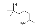 6-amino-2-methylheptane-2-thiol Structure