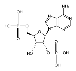 [(2R,5R)-5-(6-aminopurin-9-yl)-3-hydroxy-4-phosphonooxy-oxolan-2-yl]me thoxyphosphonic acid结构式