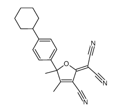 1-(dicyanomethylene)-2-cyano-4-(4-cyclohexylphenyl)furan结构式