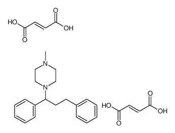 (E)-but-2-enedioic acid,1-(1,3-diphenylpropyl)-4-methylpiperazine结构式