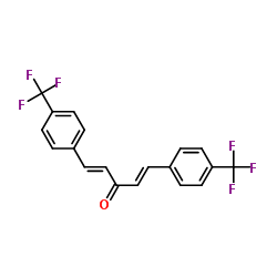 1,5-Bis(4-trifluoromethylphenyl)-penta-1,4-diene-3-one Structure