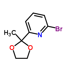 2-Bromo-6-(2-methyl-1,3-dioxolan-2-yl)pyridine Structure