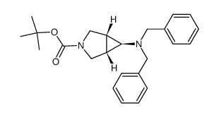 3-tert-butyloxycarbonyl-6-exo-(N,N-dibenzylamino)-3-azabicyclo[3.1.0]hexane Structure