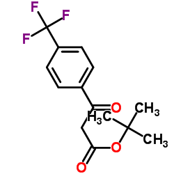 2-Methyl-2-propanyl 3-oxo-3-[4-(trifluoromethyl)phenyl]propanoate Structure