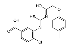 4-CHLORO-3-[[[[(4-METHYLPHENOXY)ACETYL]AMINO]THIOXOMETHYL]AMINO]-BENZOIC ACID Structure