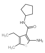 3-Thiophenecarboxamide,2-amino-N-cyclopentyl-4-ethyl-5-methyl-(9CI)结构式