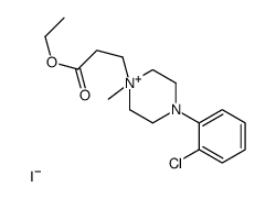 ethyl 3-[4-(2-chlorophenyl)-1-methylpiperazin-1-ium-1-yl]propanoate,iodide Structure