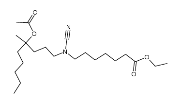 ethyl 7-(N-(4-acetoxy-4-methylnonyl)cyanamido)heptanoate Structure