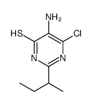 5-amino-2-butan-2-yl-6-chloro-1H-pyrimidine-4-thione结构式