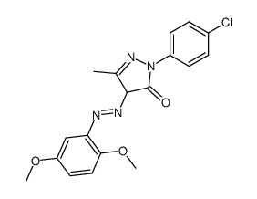 1-(p-Chlorophenyl)-4-(2',5'-dimethoxyphenylazo)-3-methylpyrazolin-5-on Structure