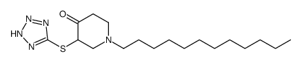 1-dodecyl-3-(2H-tetrazol-5-ylsulfanyl)piperidin-4-one结构式