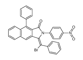 3-(α-Brom-benzyliden)-2-(4-nitrophenyl)-7-phenyl-5,6-benzophthalimidin结构式