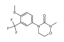 2-methyl-4-(4'-methylthio-3'-trifluoromethylphenyl)-3-oxo-5,6-dihydro-1,2,4-oxadiazine结构式