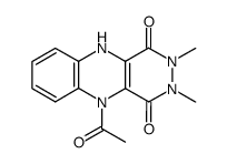 5-acetyl-2,3-dimethyl-2,3,5,10-tetrahydro-pyridazo[4,5-b]quinoxaline-1,4-dione结构式