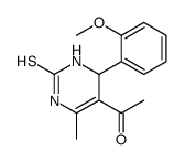 1-[4-(2-methoxyphenyl)-6-methyl-2-sulfanylidene-3,4-dihydro-1H-pyrimidin-5-yl]ethanone Structure