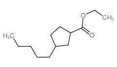 ethyl 3-pentylcyclopentane-1-carboxylate结构式