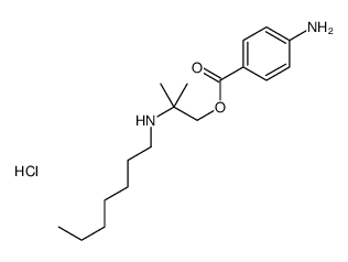 [1-(4-aminobenzoyl)oxy-2-methylpropan-2-yl]-heptylazanium,chloride Structure