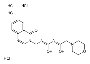 2-morpholin-4-yl-N-[(4-oxoquinazolin-3-yl)methylcarbamoyl]acetamide,tetrahydrochloride结构式