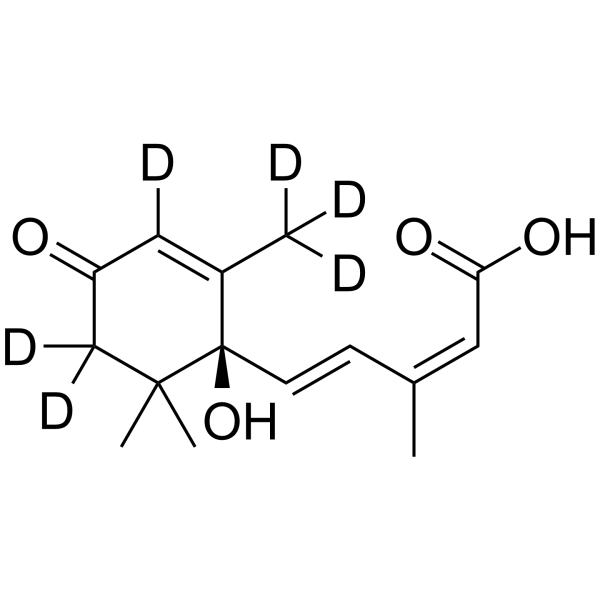 (+)顺式,反式-脱落酸-d6结构式