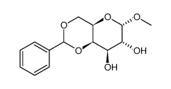 Methyl 4,6-O-benzylidene-a-D-galactopyranoside structure