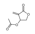 (4-methylidene-5-oxooxolan-3-yl) acetate结构式