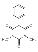 1,3-二甲基-5-苯基巴比妥酸结构式