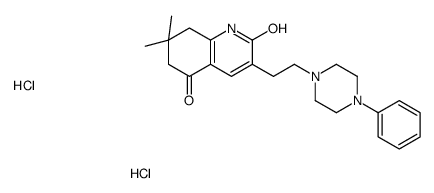 7,7-dimethyl-3-[2-(4-phenylpiperazin-1-yl)ethyl]-6,8-dihydro-1H-quinoline-2,5-dione,dihydrochloride Structure