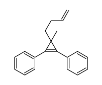 (3-but-3-enyl-3-methyl-2-phenylcyclopropen-1-yl)benzene Structure