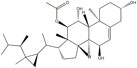 Gorgosta-5-ene-3β,7α,11α,12β-tetrol 12-acetate结构式