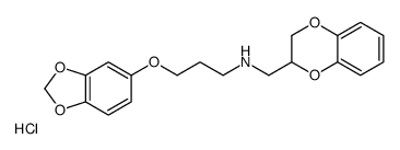 3-(1,3-Benzodioxol-5-yloxy)-N-(2,3-dihydro-1,4-benzodioxin-2-ylme thyl)-1-propanamine hydrochloride (1:1)结构式