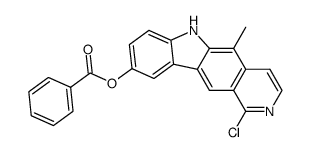 1-chloro-9-(benzoyloxy)-5-methyl-5H-pyrido[4,3-b]carbazole结构式