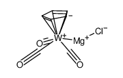 tricarbonylcyclopentadienyltungsten(II) magnesium chloride Structure