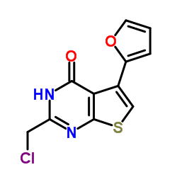 2-(CHLOROMETHYL)-5-(2-FURYL)THIENO[2,3-D]PYRIMIDIN-4(3H)-ONE结构式