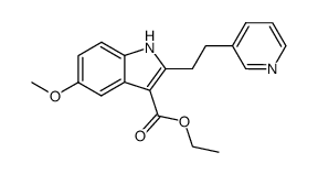 Ethyl 5-methoxy-2-<2-(3-pyridyl)-ethyl>-indole-3-carboxylate结构式