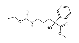 methyl 5-[(ethoxycarbonyl)amino]-2-hydroxy-2-phenylpentanoate Structure