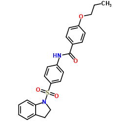 N-[4-(2,3-Dihydro-1H-indol-1-ylsulfonyl)phenyl]-4-propoxybenzamide Structure