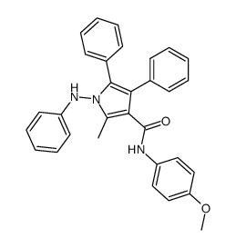 1-anilino-N-(4-methoxy-phenyl)-2-methyl-4,5-diphenyl-3-pyrrolecarboxamide Structure