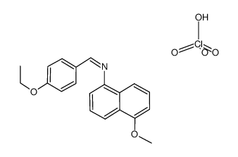 [1-(4-Ethoxy-phenyl)-meth-(Z)-ylidene]-(5-methoxy-naphthalen-1-yl)-amine; compound with perchloric acid结构式