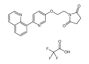 1-(2-(6-(quinolin-8-yl)-pyridin-3-yloxy)ethyl)pyrrolidine-2,5-dione trifluoroacetate结构式