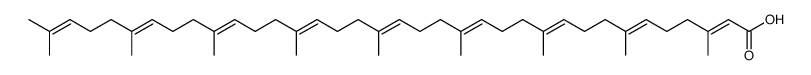 (all-E)-3,7,11,15,19,23,27,31,35-nonamethyl-hexatriaconta-2,6,10,14,18,22,26,30,34-nonaenoic acid结构式