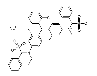 sodium,[4-[(E)-(2-chlorophenyl)-[(4Z)-4-[ethyl-[phenyl(sulfonato)methyl]azaniumylidene]-2-methylcyclohexa-2,5-dien-1-ylidene]methyl]-N-ethyl-3-methylanilino]-phenylmethanesulfonate Structure
