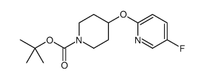 1-Piperidinecarboxylic acid, 4-[(5-fluoro-2-pyridinyl)oxy]-, 1,1-dimethylethyl ester Structure