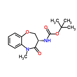 2-Methyl-2-propanyl [(3S)-5-methyl-4-oxo-2,3,4,5-tetrahydro-1,5-benzoxazepin-3-yl]carbamate structure