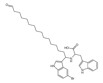 2-[[1-(5-bromo-1H-indol-3-yl)-16-oxohexadecyl]amino]-3-(1H-indol-3-yl)propanoic acid Structure