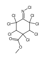 1,2,3,3,5,5,6-heptachloro-4-chloroimino-cyclohexanecarboxylic acid methyl ester结构式