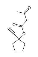 acetoacetic acid-(1-ethynyl-cyclopentyl ester)结构式