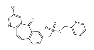 1-(3-chloro-5-oxo-5Hbenzo[4,5]cyclohepta[1,2-b]pyridin-7-yl)-N-(pyridin-2-ylmethyl)methanesulfonamide Structure