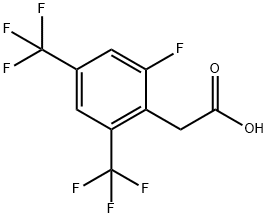 2-氟-4,6-双(三氟甲基)苯乙酸结构式