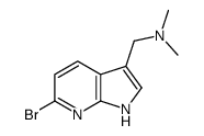 1-(6-bromo-1H-pyrrolo[2,3-b]pyridin-3-yl)-N,N-dimethylmethanamine结构式