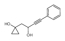 1-(2-hydroxy-4-phenylbut-3-ynyl)cyclopropanol结构式